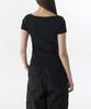 MUSINSA STANDARD WOMAN Women'S Slim Heart Neck T-Shirt [Black]