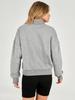 2026 Women's Loose Long-sleeved Hoodie with Half-open Collar and Buttons for Autumn and Winter - Comfortable and Casual European/American Style