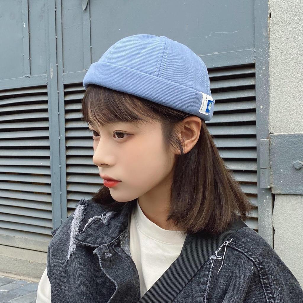 Women's Korean Style Skull Cap - Retro Unisex Hip Hop Hat for Students, Casual Daily Sun Cap