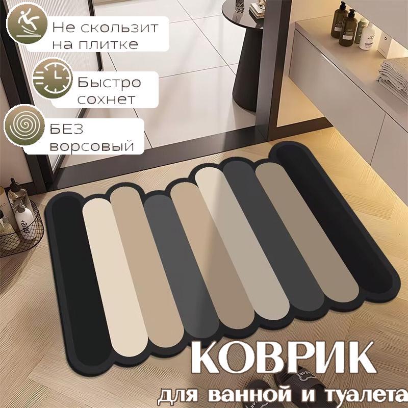Nordic Diatom Mud Bath Mat - Water Absorbent, Anti-Slip, Dirt-Resistant Mat for Bathroom or Toilet Door 40*60cm (New Diatom Mud)