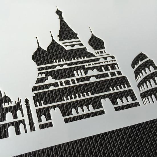 Stampo per torta multiuso, stampino pulito, materiale da forno per la costruzione di punti di riferimento