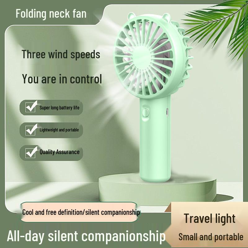 Portable USB Rechargeable Mini Fan - Silent, Handheld for Indoor/Outdoor Office & Travel Use