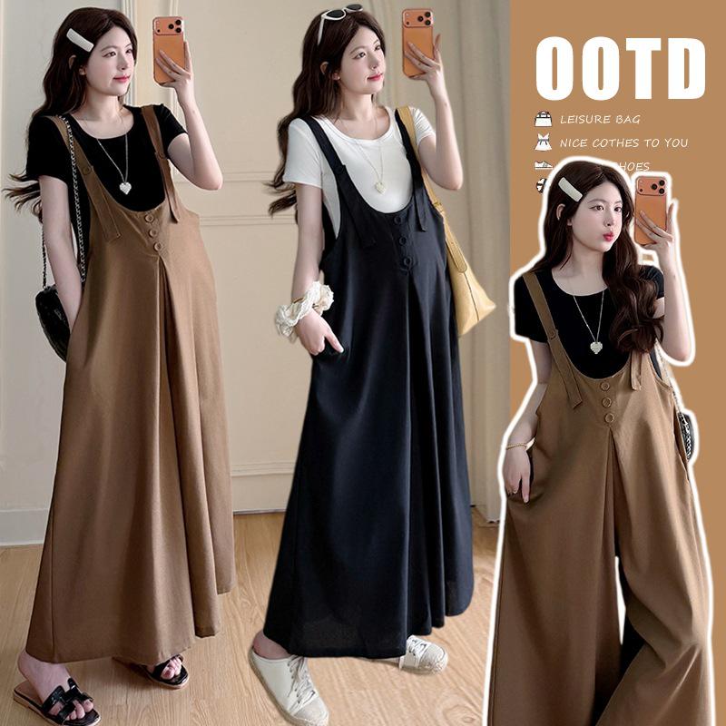 2026 Summer Cotton T-Shirt & Stylish Plus Size Overalls L