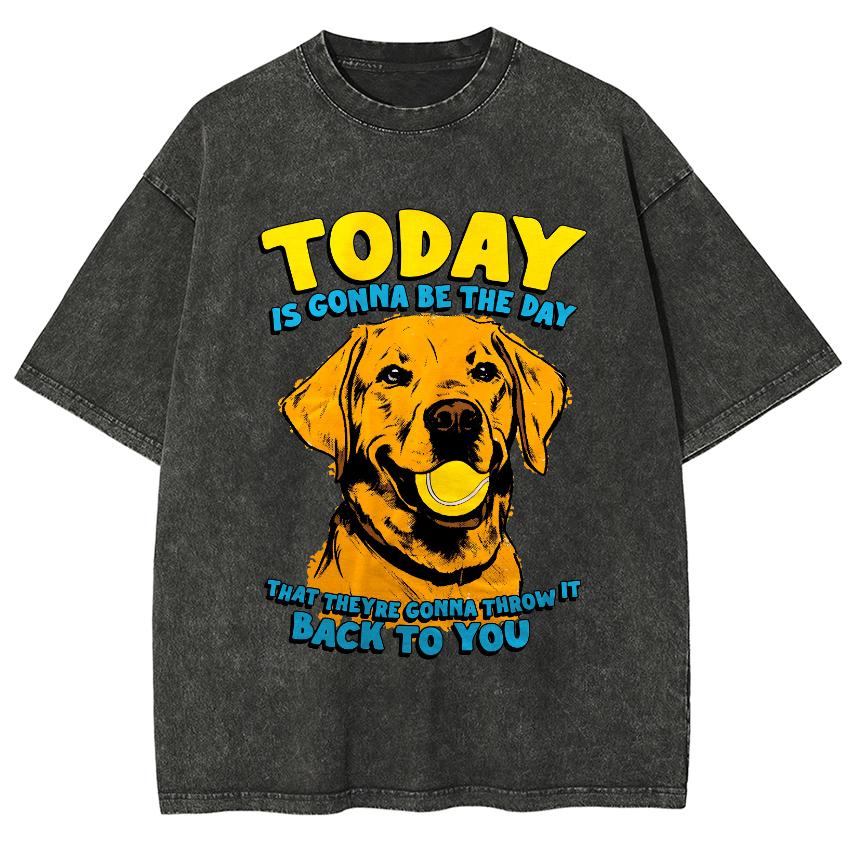 T-shirt d'été en denim délavé pour femme avec imprimé chiot, tendance, design cool, manches courtes, ample, grande taille, unisexe