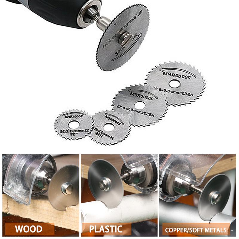 Power Drill Circular Saw Blade Set - High-Speed Steel Thin Cutting Disc for Woodworking and Electric Grinder