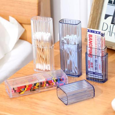 Cutie Mică de Depozitare Portabilă Transparentă Cutie pentru Scobitori și Bețișoare de Bumbac de Călătorie Cutie Simplă pentru Obiecte Mici Plasturi Cutie de Clasificare