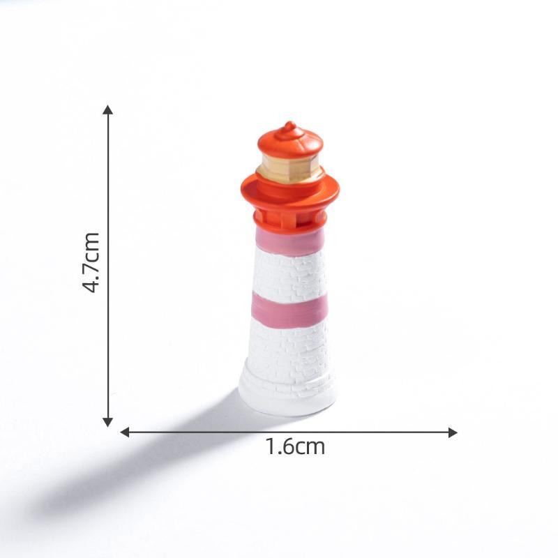 5 Pcs Mini Resin Lighthouse Ornament Aquarium Sand Table Micro Landscape Decor Diy Decorative Ecological Bottle Accessories
