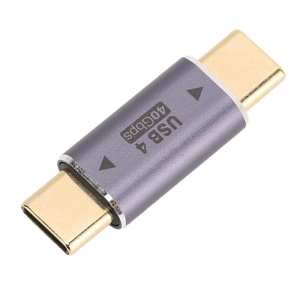 USB C Male To Male Adapter PD 100W 8K 40Gbps High Speed Charging HD Transmission Gold Plated Type C Male To Male Adapter