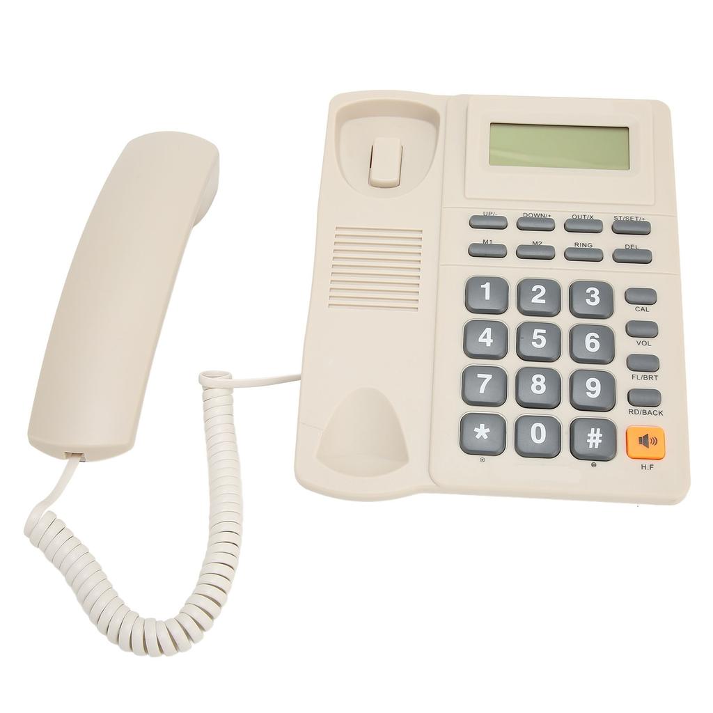 Kabelgebundenes Festnetztelefon Multifunktions Anrufer-ID-Anzeige Kurzwahl Wahlwiederholung der letzten Nummer Tischtelefon für Zuhause Büro