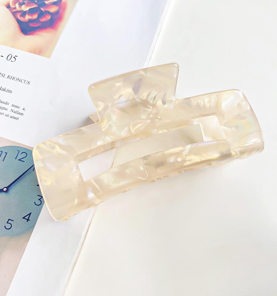 1 szt. Kolorowy chwytak Wersja koreańska Duży Imitacja kwasu octowego Klips do włosów Damski Minimalistyczny Klips do włosów z tyłu Klips rekinkowy