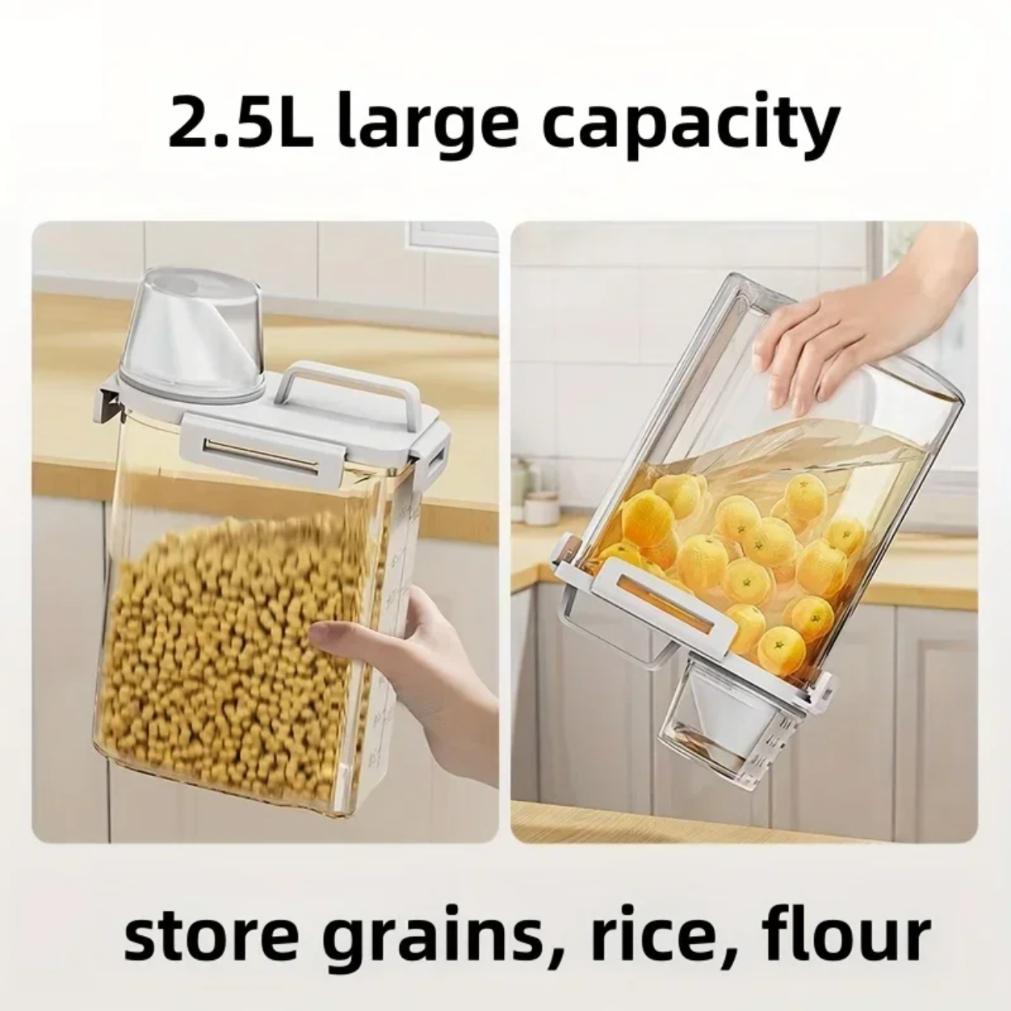 1 Pcs 2.5 L Food Grade Grain and Miscellaneous Grain Storage Box, Rice Bucket Storage Tank, Sealing Tank, Kitchen Utensil2025new