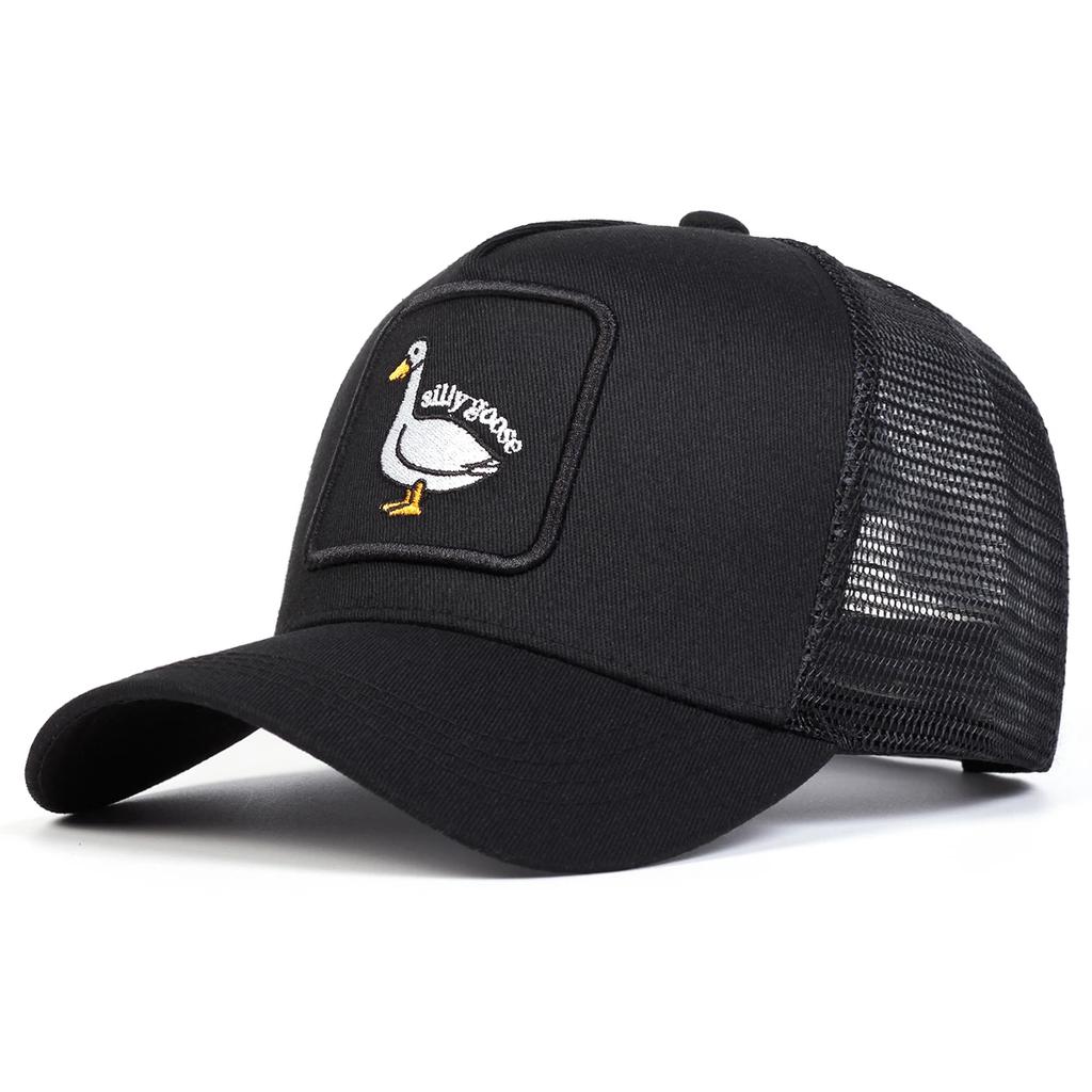 Unisex Duck Embroidery Baseball Net Caps Spring and Summer Outdoor Adjustable Casual Hats Sunscreen Hat