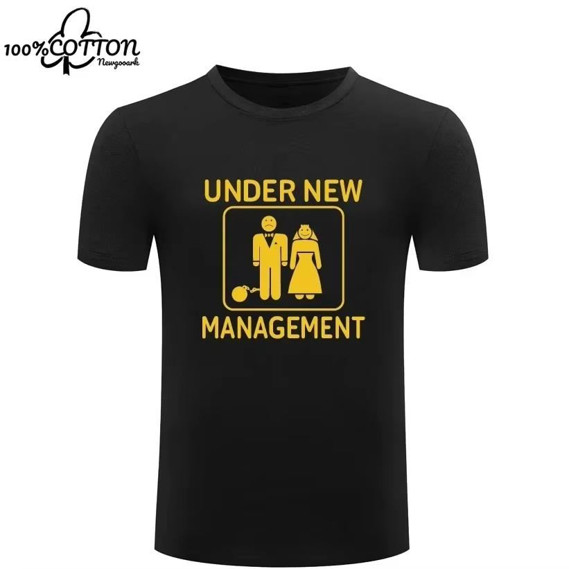 

Под новым руководством - Мужская футболка для холостяцкой вечеринки Хлопок Мужская Новая Короткий рукав Круглый вырез Повседневная футболка 4XL