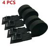 Tie Down Buckle Car Roof Rack Luggage 4PCS 9.8ft Black