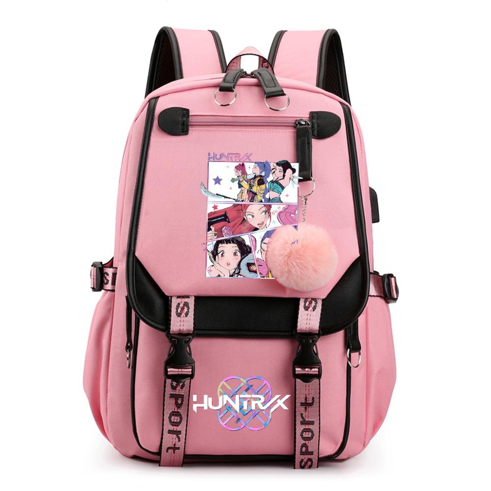 Anime Niedlich Cartoon Kpop Bedruckter Rucksack Schultasche für Teenager Schüler Mädchen Junge Buchtasche Große Kapazität Reisetasche Kindergeschenk Rucksack