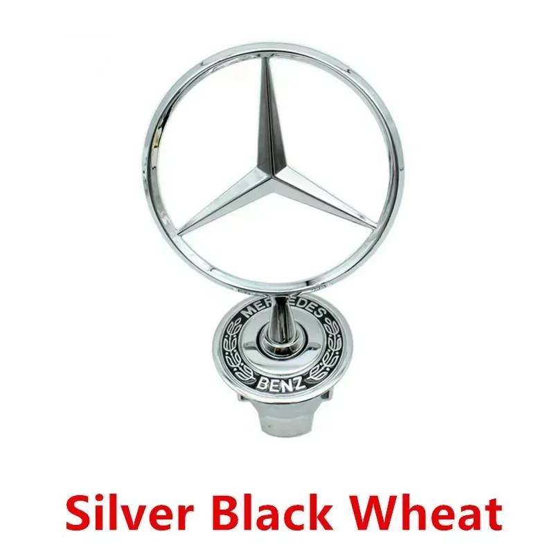Autocolant Auto Fierbinte 1 buc Insignă Cromată Stea Capotă 44mm Emblema Logo Capotă Față Mașină Pentru Mercedes Benz Clasa C E S W204 W205 W211 W212