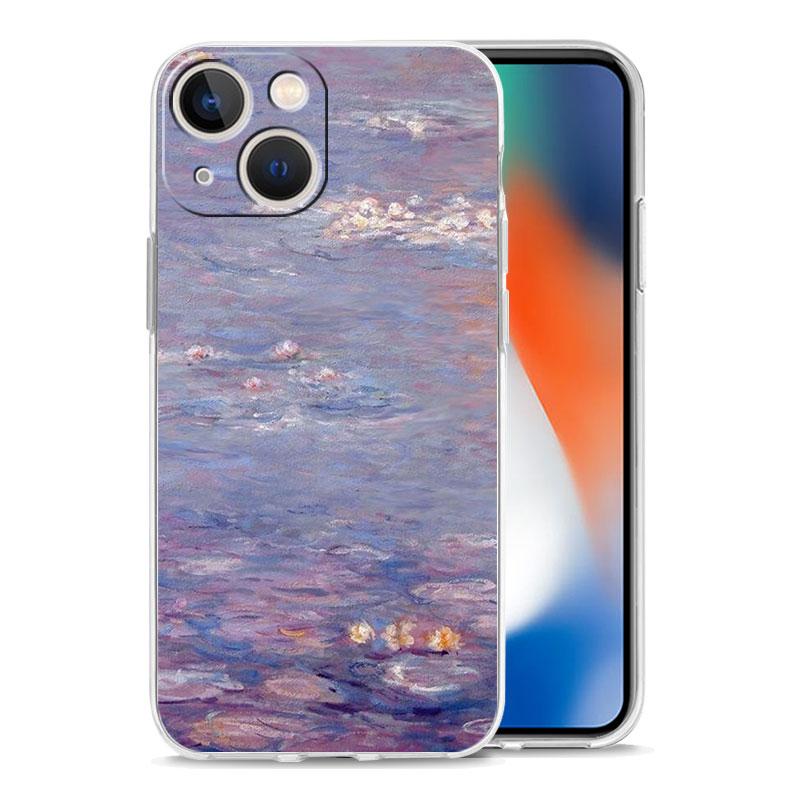 Claude Monet Impressionism Painter Phone Case For iPhone 15 14 13 12 11 Pro Max XS X XR SE 7 8 Plus Clear Lens Protect Cover