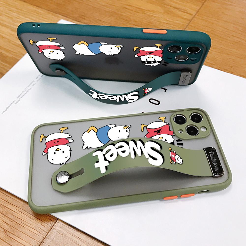 

Чехол с милыми мультяшными утками Pekkle (С браслетом) Противоударный матовый задний защитный чехол для телефона с полной защитой линз для iPhone