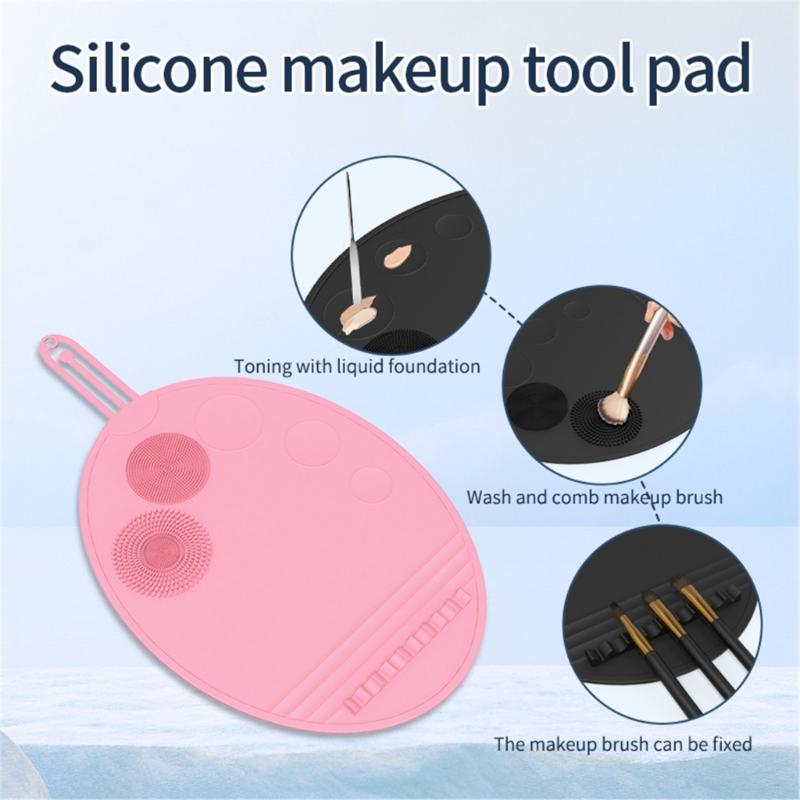 Multifunkční silikonový čistič štětců Silikonový čistič kosmetických štětců Snadno použitelná podložka na štětce na make-up
