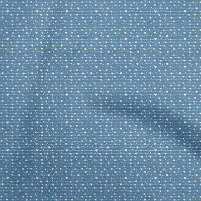 Tela de algodón flexible azul para San Valentín, costura, manualidades, estampados por yarda, 40 pulgadas