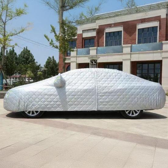 All-Weather Car Cover with Reflective Strips Thickened Cotton Full Coverage Car Cover for SUV Sedan Hatchback Sun And Snow Protection Car Cover Top