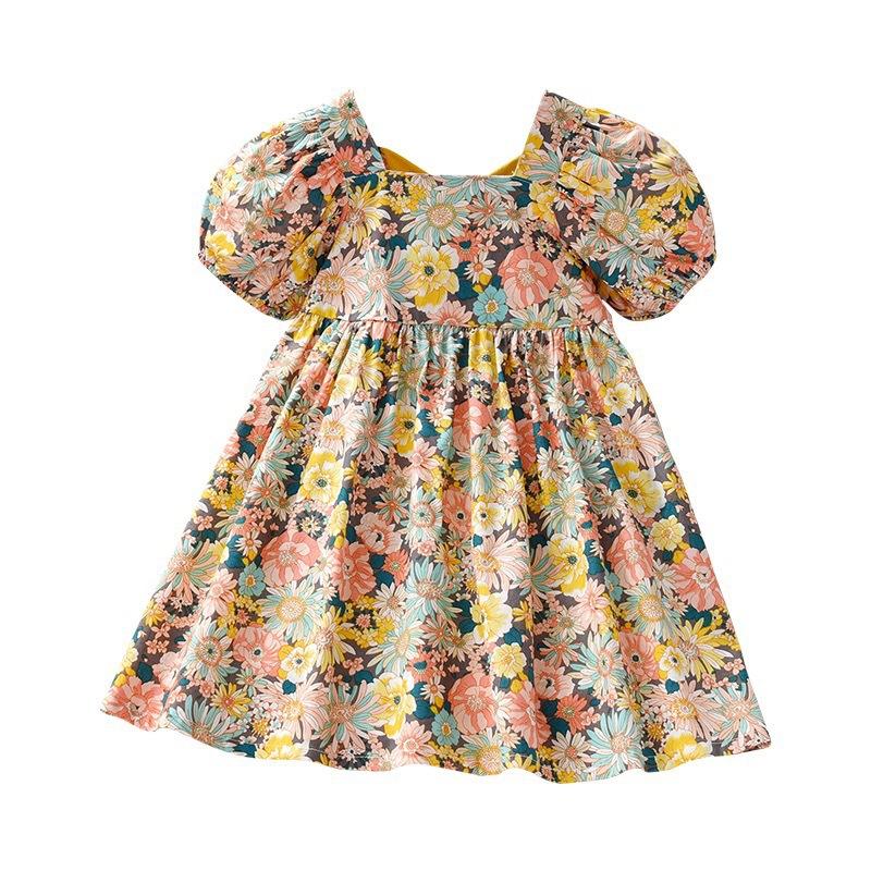 Girls' Princess Dress Summer New Style Baby Children'S Dress Fashionable Cute Floral Dress