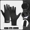 Kids' Unisex Touchscreen Non-Slip Cycling Gloves - Warm Velvet for Autumn & Winter Outdoor Sports