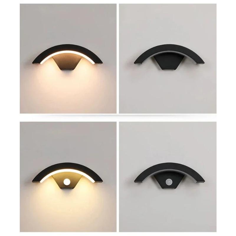 Motion Sensor Outdoor LED Wall Light IP65 Waterproof Modern Exterior Porch Light 3000K Warm White for House Garage Garden Yard