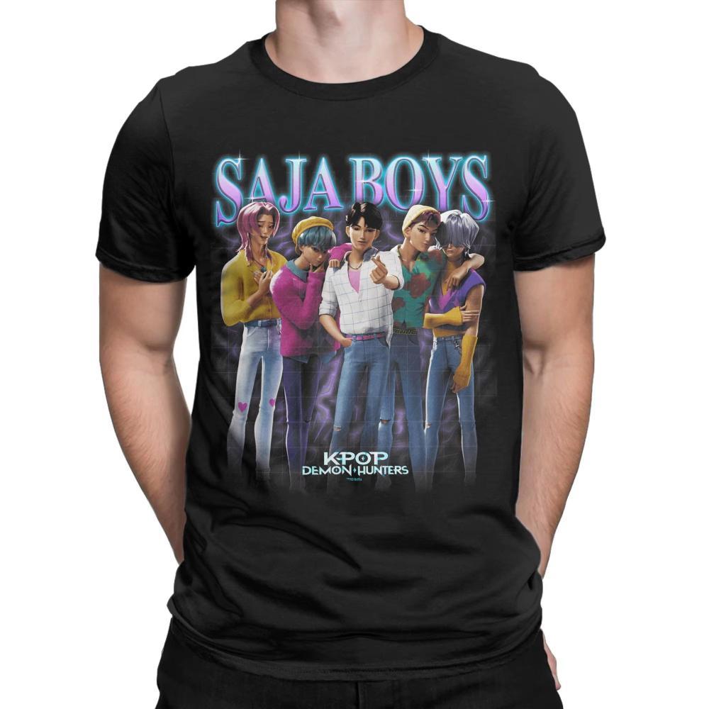 Saja Boys Movie K Pop Demon Hunters Men Women T-Shirt Beach Fashion T-Shirts Cotton O Neck Oversized Clothing Streetwear Tshirt