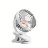 Portable USB Electric Fan Mini Portable hanging/clip-on/desktop Three Modes Of Use, 720 Degrees Rotating Blower Cool