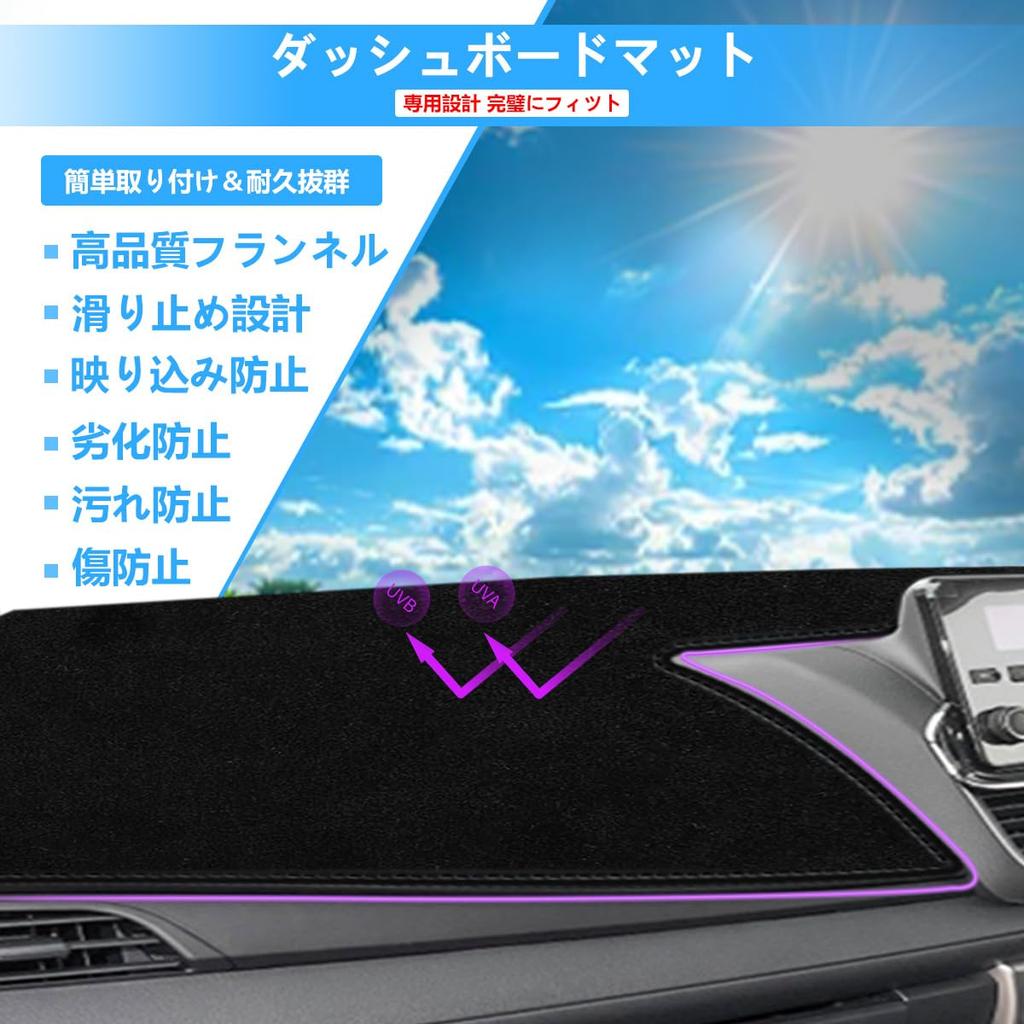 ZdeduoCar Dashboard Mat for Toyota Hiace 200 Custom Designed with UV Reduces and Easy Installation for Interior Protection Series, Protection,