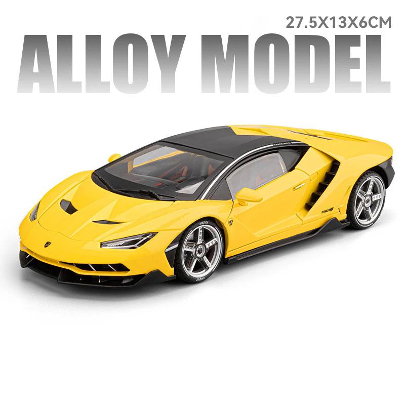 1:18 Scale 720S LP770 Car Model Toy Sound Light Shock Absorption Metal Diecast Supercar Models Best Presents for Children