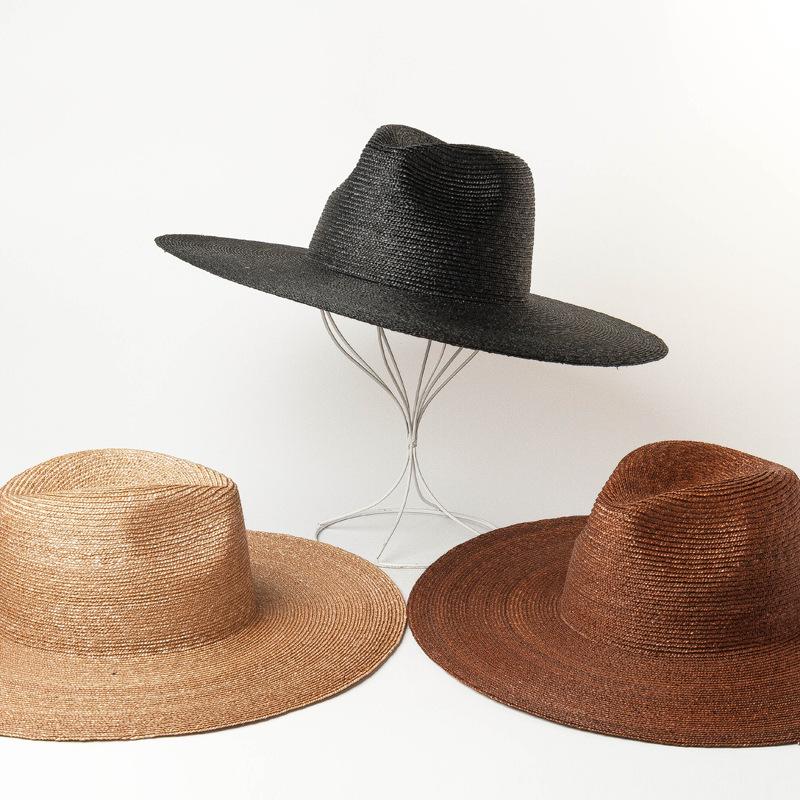 Garden Supplies My Women's Coffee New Eleagant High Quality Men Wide Brim Fine Straw Foldable Roll Up Hat Fedora Summer Beach Panama Sun Hat Chapeu Feminino