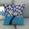 Retro Oil Painting Money Tree Digital Printing Short Plush Pillow Covers For Car Sofa Office Cushion Cover Home Goods 60X60Cm