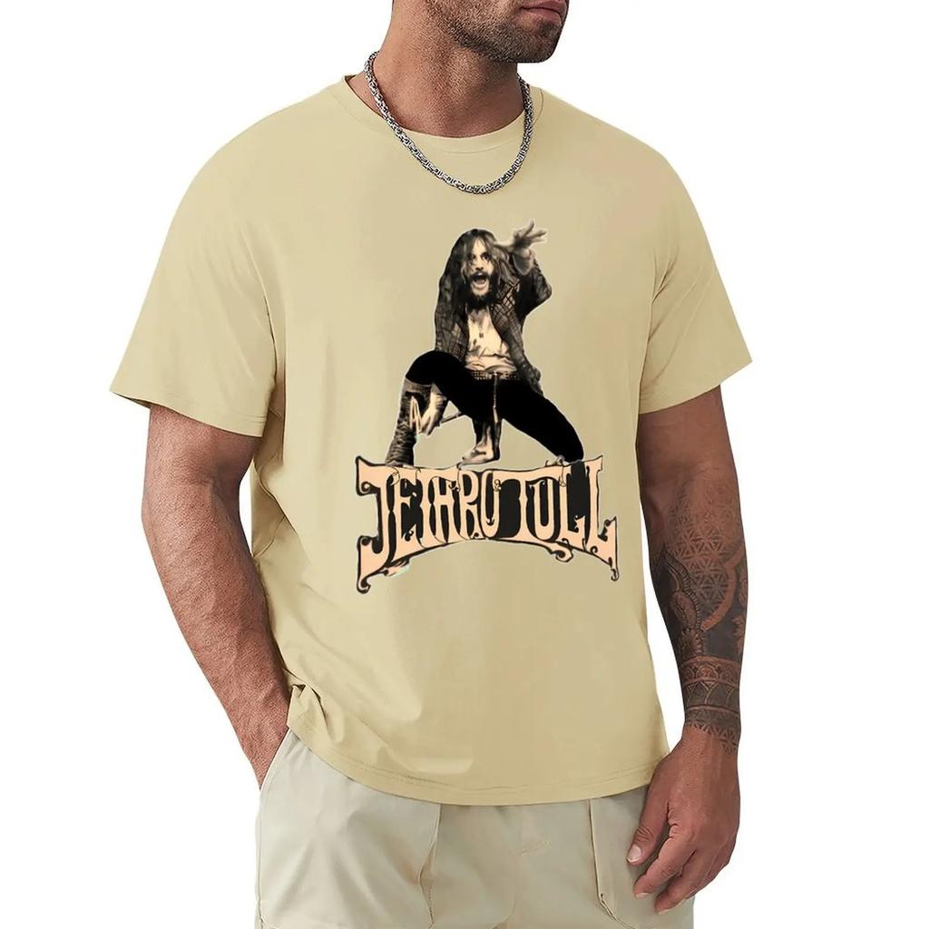 Jethro Tull Bouree jeth T-shirt korean fashion customs vintage blanks clothing