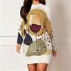 Plus Size Women Long Sleeve Slim Bodycon Midi Dress Soft Premium Casual Party Evening Outfit