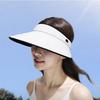 Sun Hat for Women, Visor Cap, UV Protection, Full Face Coverage, Fashionable And Versatile, with Extended Brim