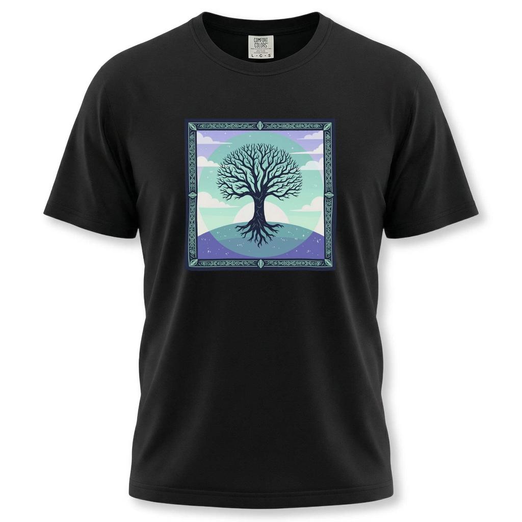Yggdrasil Tree of Life T-Shirt | Celtic Knot Roots Branches Graphic Tee