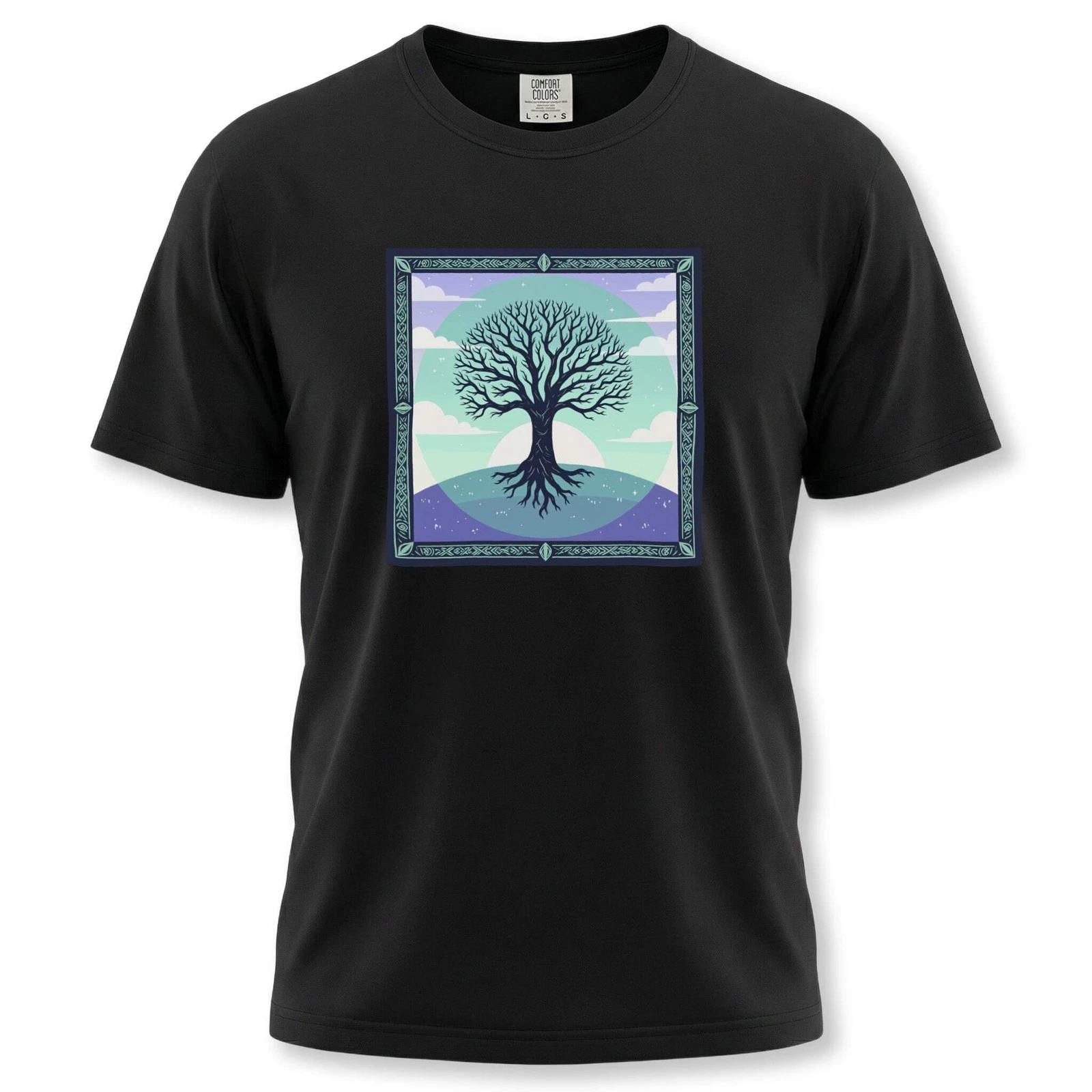 Yggdrasil Tree of Life T-Shirt | Celtic Knot Roots Branches Graphic Tee XXXL