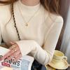 Bottoming Shirt for Women Autumn and Winter Knitted Sweater Stylish Slim Half Turtleneck Top