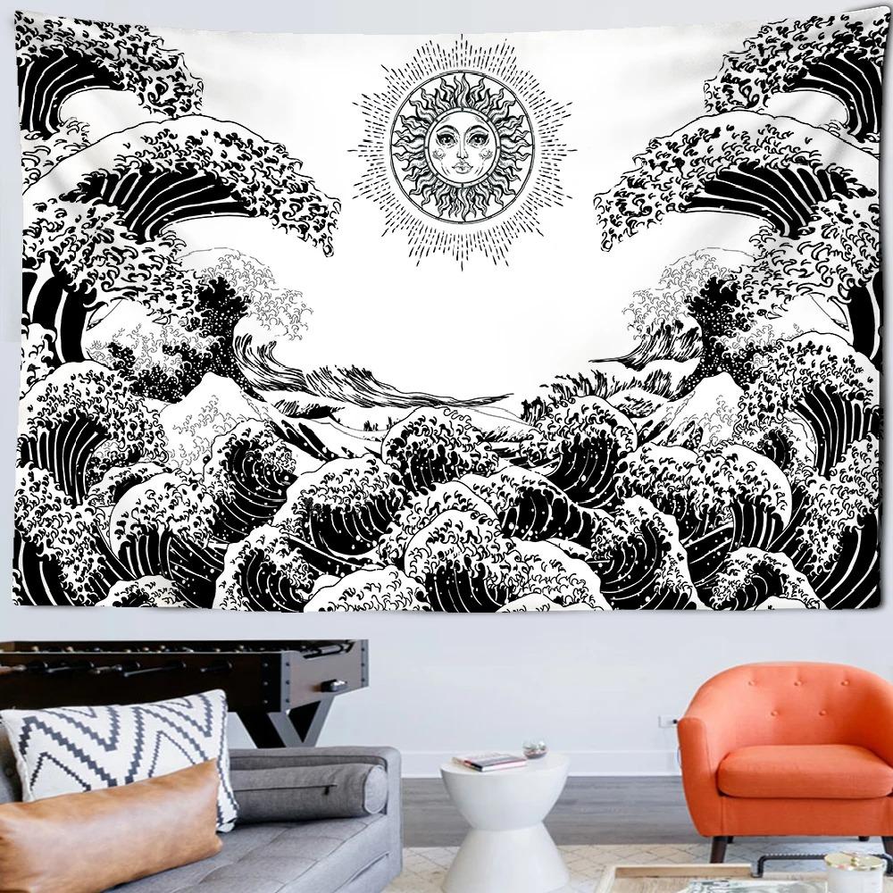 Abstract Wave Wall Hanging Home Wall Decoration Tapestry Office Living Room Tapestry
