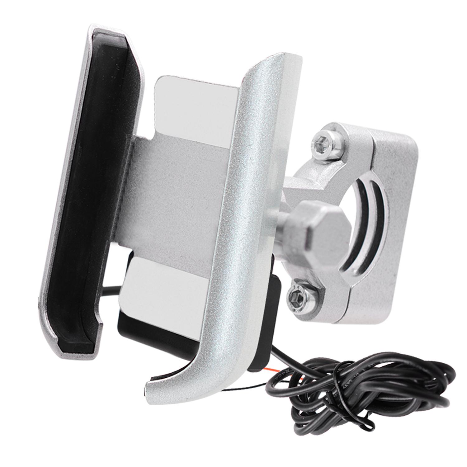 

Универсальное крепление для мобильного телефона на руль с поворотом на 360 градусов и USB-зарядным устройством 9.1*8*6.3cm