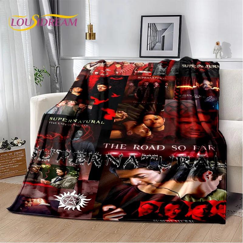 Supernatural Cartoon Soft Plush Flannel Throw Blanket for Living Room Bedroom Bed Sofa Picnic Cover Child Gift