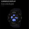 Sport Watch Men Quartz Wristwatches Waterproof Dual Time Display Military Clock Watches
