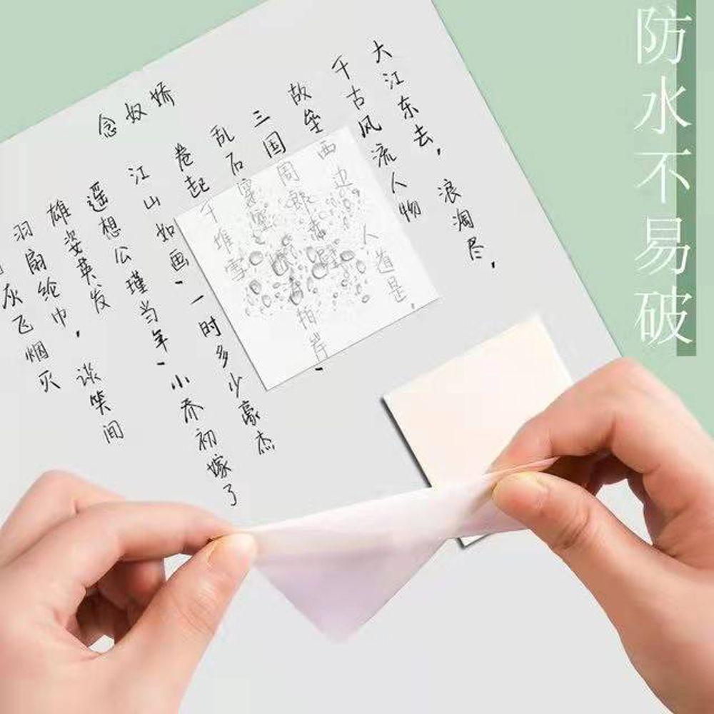 School Stationery N Times Transparent Note Paper Transparent Sticky Notes PET Stickers Memo Pad