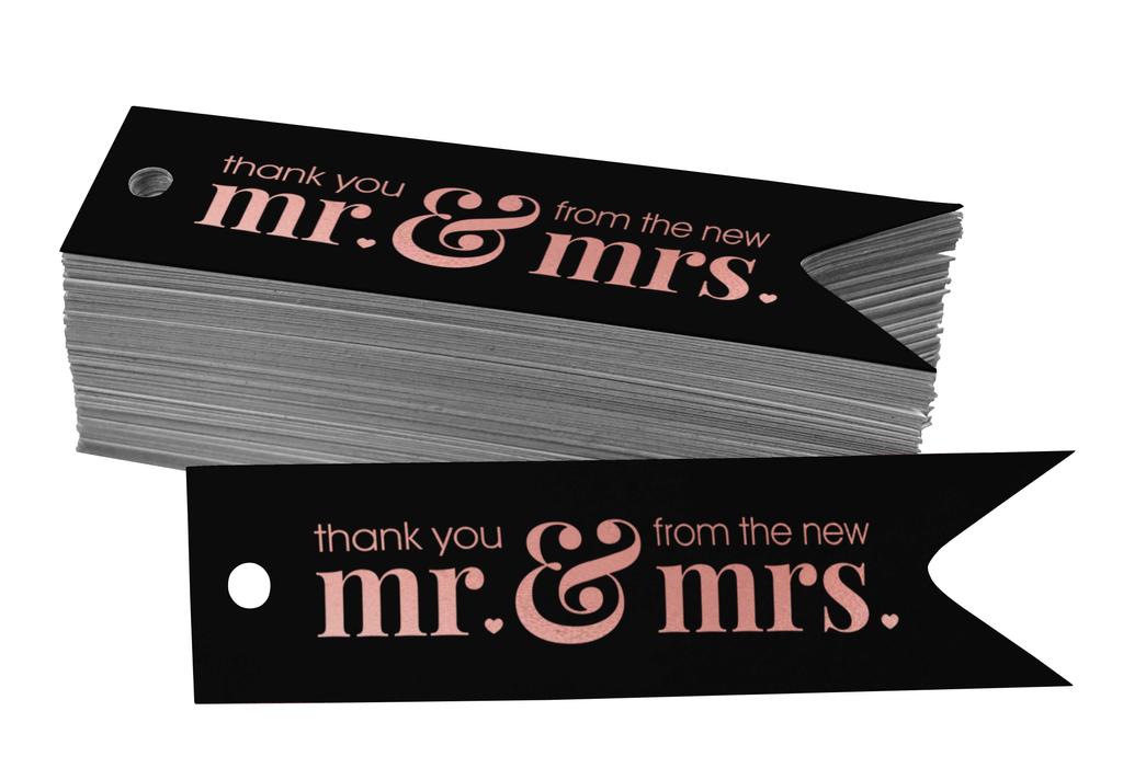 Inkdotpot Pack Of 100 Thank You From The New Wedding Favor Paper Tags Craft Real Gold Foil Hang