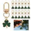 5/10Pcs Alloy Green Clover Leaf Shaped Keychain Minimalist Style Bag Charm Used For Diy Jewelry Accessories Holiday Gifts