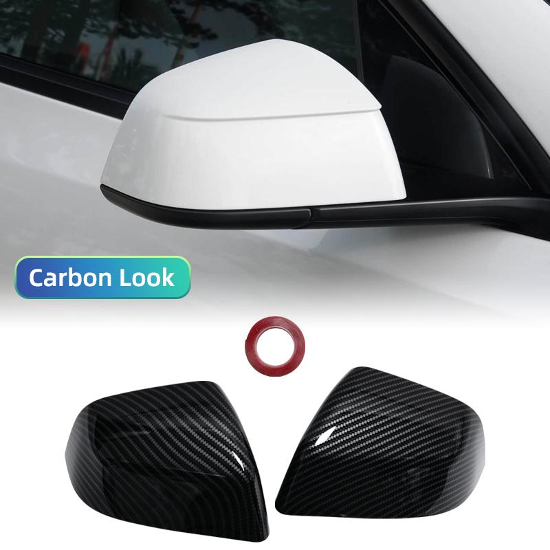For Tesla Model Y Juniper 2025 Carbon Fiber Rearview Mirror Cover Perfect Fit Carbon Fiber Rearview Mirror Housing