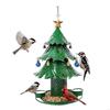 Winter Outdoor Songbird Dining Station for Garden Display, Christmas Tree Form Hanging Accent for Porch and Yard Placement Y5GB