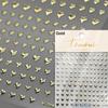 5D Love White English Letter Silver Jelly Nail Art Sticker Line Geometric Pattern Shape Romantic Delicate Manicure Decals
